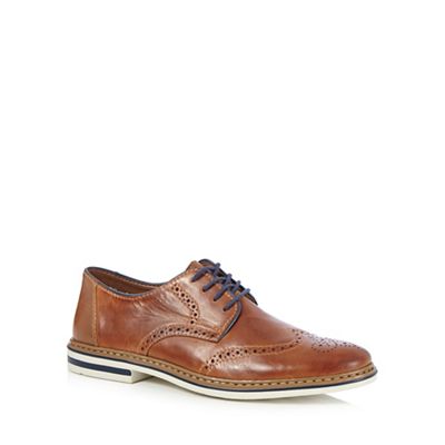 Rieker Tan leather lace up Derby brogues